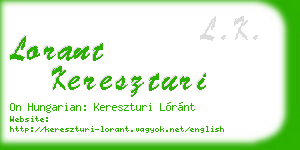 lorant kereszturi business card